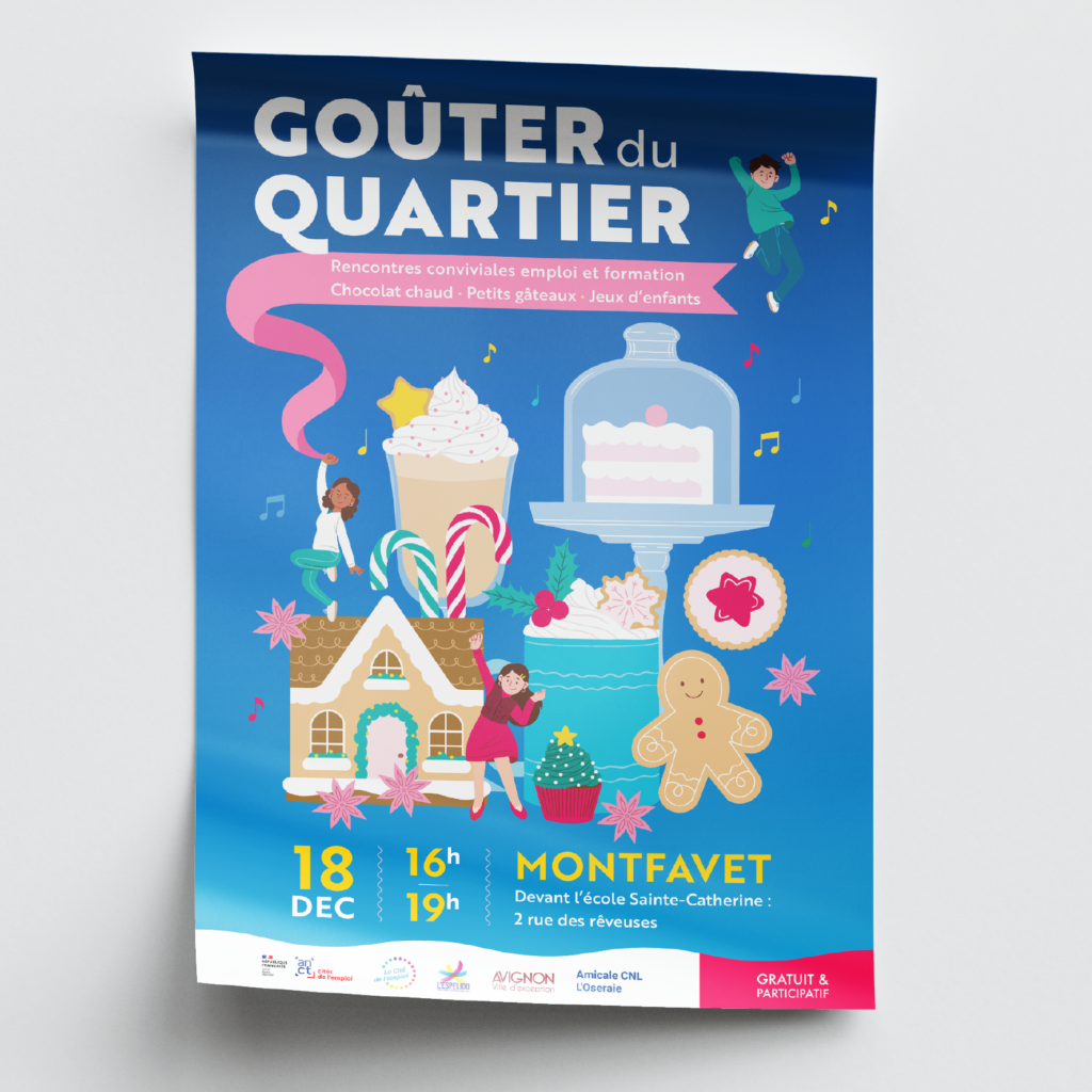 Affiche événementielle designée par Studio Peps – Graphiste freelance à Avignon