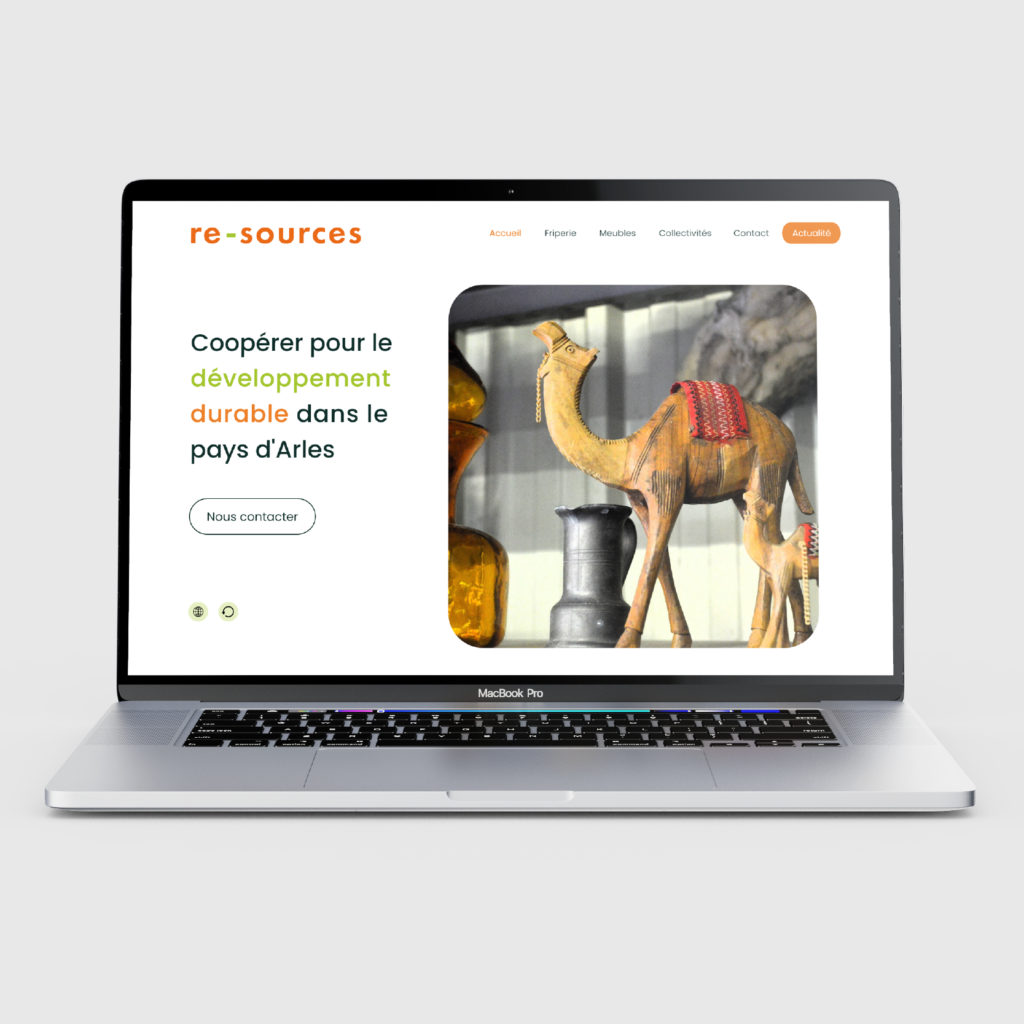 Création d'une maquette, site web pour une association – Graphiste à Avignon